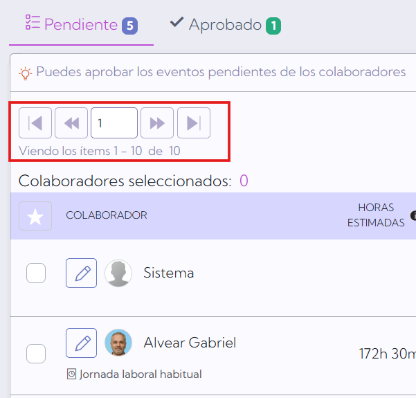 Controles de paginación