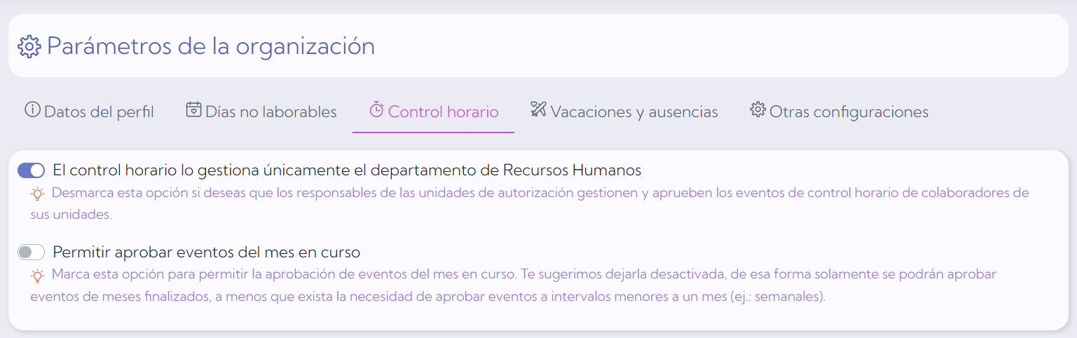 Control horario